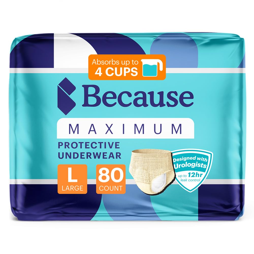 Because empaque frontal beige mostrando caja y diseño, conveniencia de compra