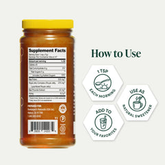 Beekeeper's Naturals textura de miel cruda con brillo, fácil de untar