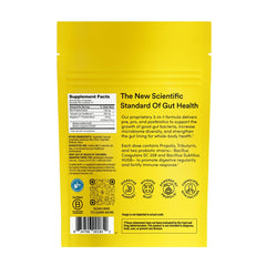 Beekeeper's Naturals Complete Gut Health bottle back showing ingredients and dosage.