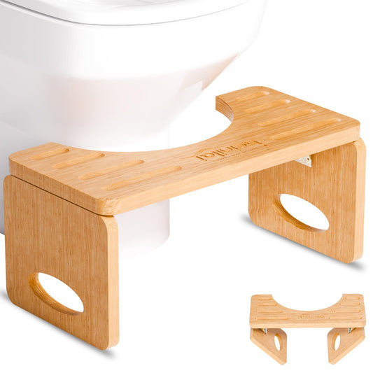 Beinilai vista frontal del taburete de bambú, diseño resistente y elegante