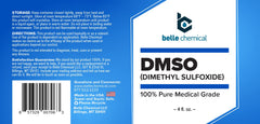 Belle Chemical detalle del líquido DMSO mostrando pureza y claridad