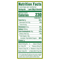 belVita etiqueta nutricional enfocada para comprobar ingredientes
