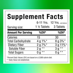 Etiqueta con instrucciones de dosificación Benefiber para uso seguro y claro