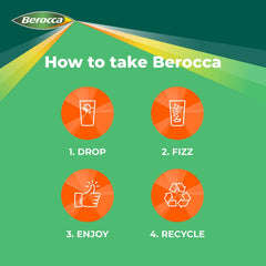 Berocca Energy: bebida naranja lista para tomar tras disolución