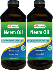 Best Naturals botella frontal de aceite de neem mostrando presentación doble y confianza