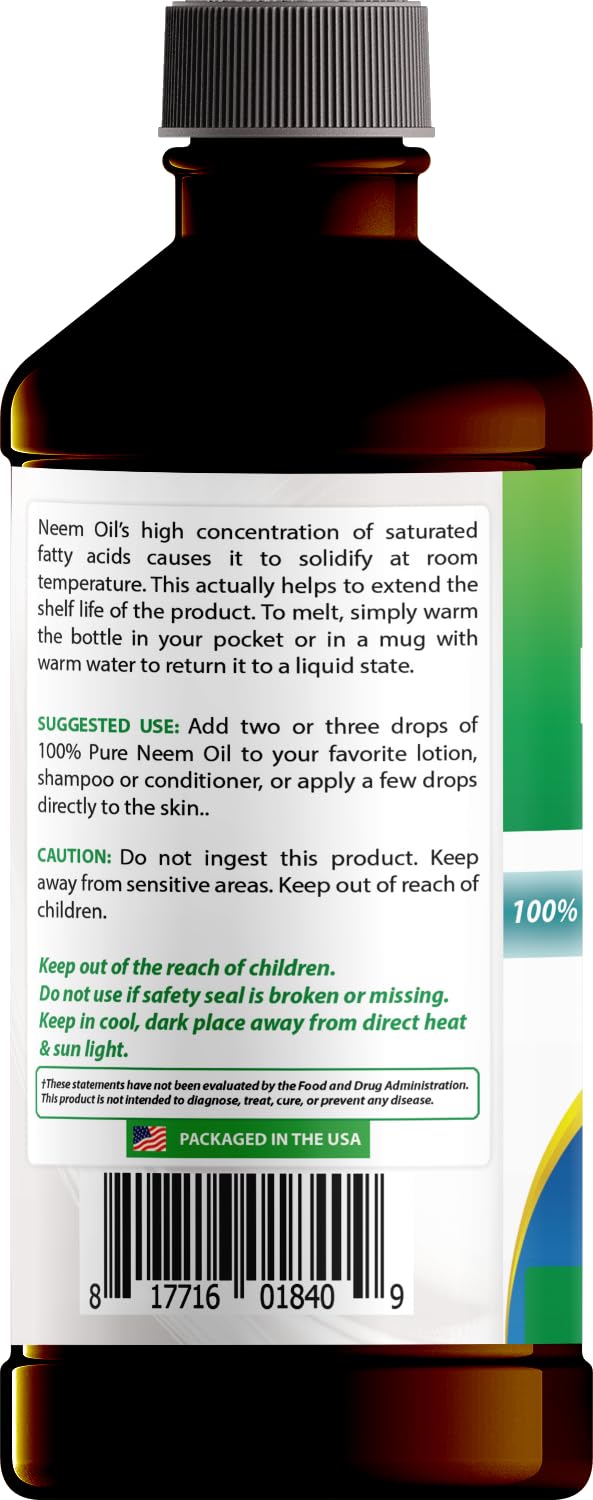 Best Naturals ambiente de baño con aceite de neem para cuidado personal y mezcla casera