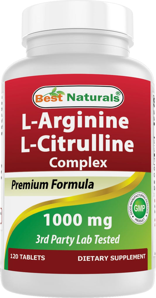Best Naturals Arginine Citruline Complex en botella, uso diario y bienestar