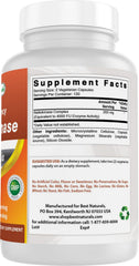 Best Naturals etiqueta nutricional y sellos GMP/FDA para garantía de calidad