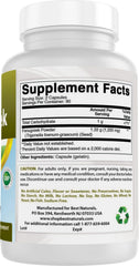Best Naturals etiqueta con información de ingredientes y control de calidad