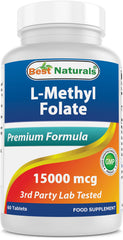 Best Naturals envase frontal que muestra 60 tabletas y claridad de dosificación