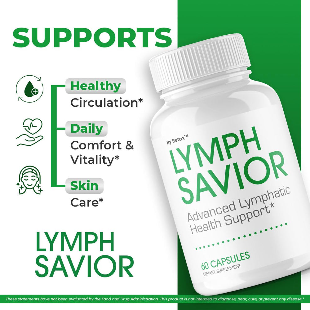 BetaX Lymph Savior detalle de etiqueta con ingredientes y advertencias visibles