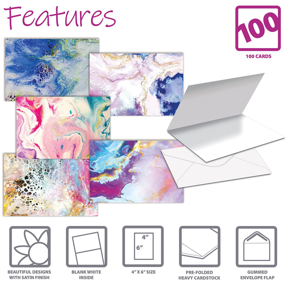 Better Office Products tarjeta abierta con interior en blanco, lista para personalizar mensajes