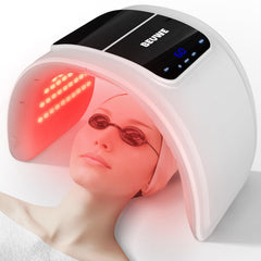 Beuwe máscara frontal mostrando 100 puntos de luz y cobertura uniforme