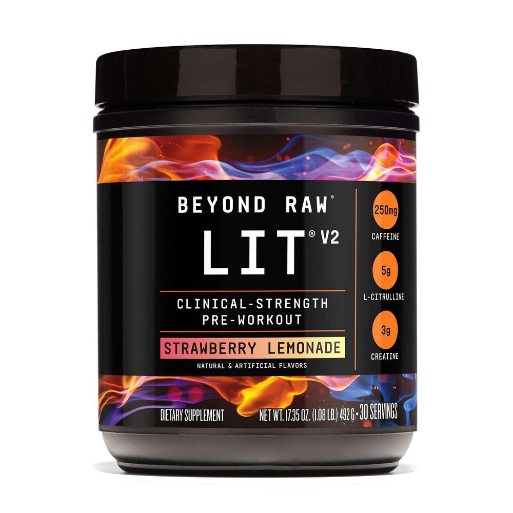 BEYOND RAW envase frontal mostrando la marca y beneficio de energía