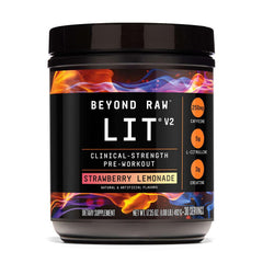 BEYOND RAW envase frontal mostrando la marca y beneficio de energía