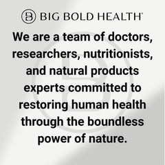 BIG BOLD HEALTH cápsulas junto a una moneda para comparar tamaño práctico