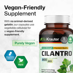 BIO KRAUTER frasco en bolso de viaje, suplemento vegano práctico