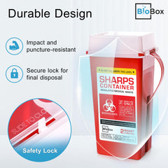 BioBox comparación de tamaño junto a una mano para visualizar escala y conveniencia