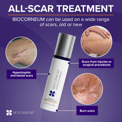BIOCORNEUM etiqueta SPF 30 destacando protección solar integrada