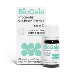 BioGaia Prodentis frente del envase muestra formato y beneficios