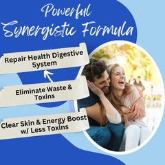 BioImmune Slimtox uso en mesa con vaso de agua para facilitar la ingesta