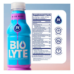 BIOLYTE etiqueta con ingredientes destaca electrolitos clave y transparencia