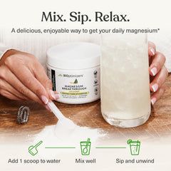 BIOptimizers etiqueta con lista de ingredientes y formas de magnesio claras