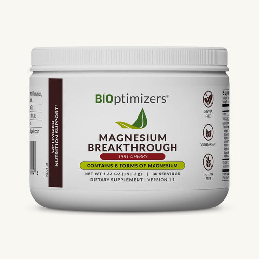 BIOptimizers empaque frontal del producto mostrando sabor y beneficios