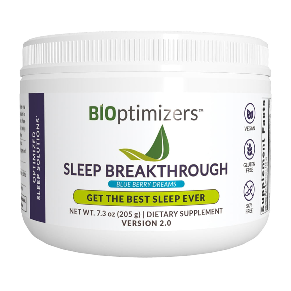 BIOptimizers envase frontal Blue Berry Dreams mostrando beneficios visibles