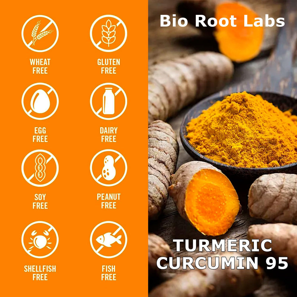 Bio Root Labs cápsula abierta mostrando polvo de curcumina concentrado