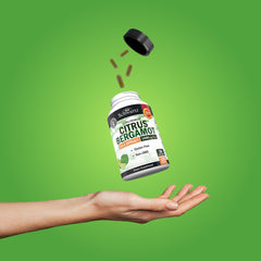 Polvo de extracto de bergamota representando la pureza del ingrediente BioSchwartz