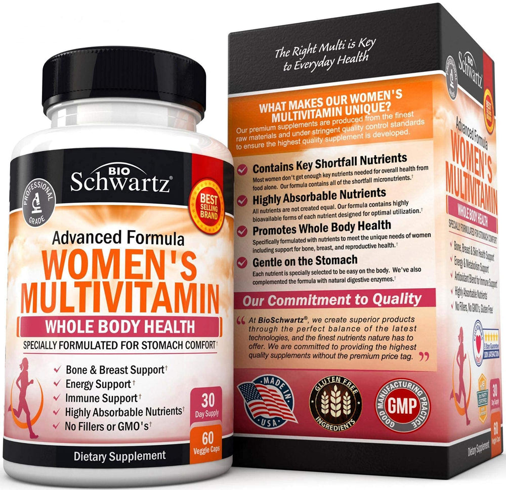 BioSchwartz comparación de tamaño del frasco 60 Ct en contexto