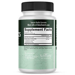 BioSchwartz etiqueta nutricional cerca para transparencia de ingredientes