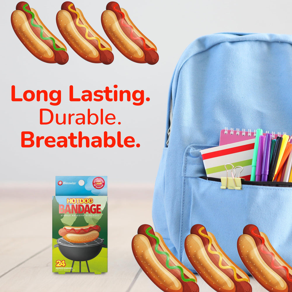 BioSwiss tres estilos de diseño hot dog mostrando variedad colorida