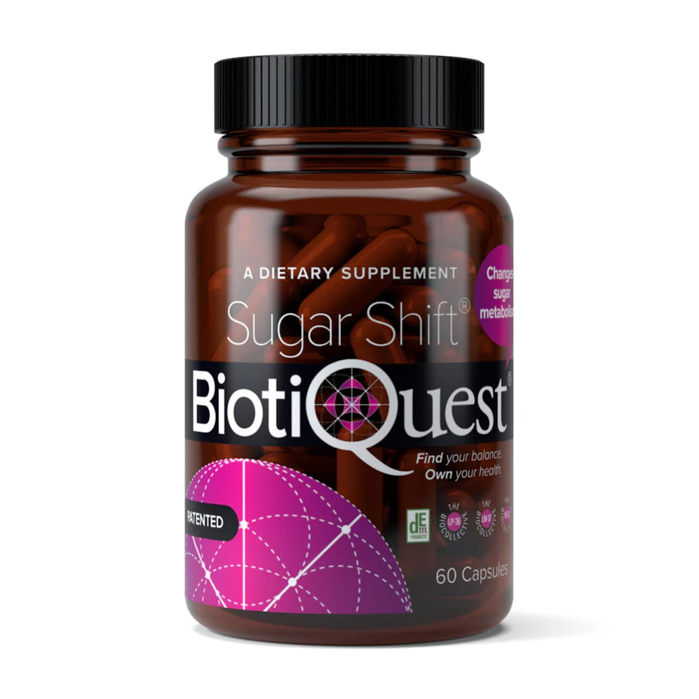 BiotiQuest frasco frontal mostrando el envase y beneficios claros