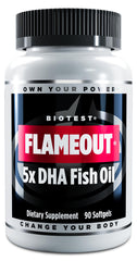 Biotest botella frontal y etiqueta clara con información de omega‑3