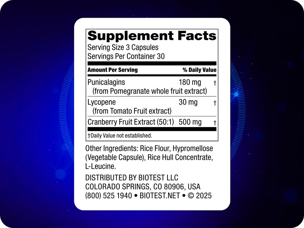 Biotest P-Well cápsulas dentro de la caja para plan de suplementación diario