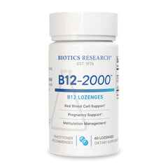 BIOTICS RESEARCH envase frontal mostrando 60 pastillas y sabor frutos del bosque