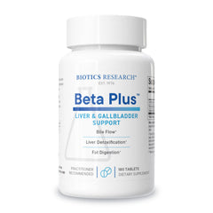 BIOTICS RESEARCH empaque frontal mostrando 180 tabletas y beneficios digestivos