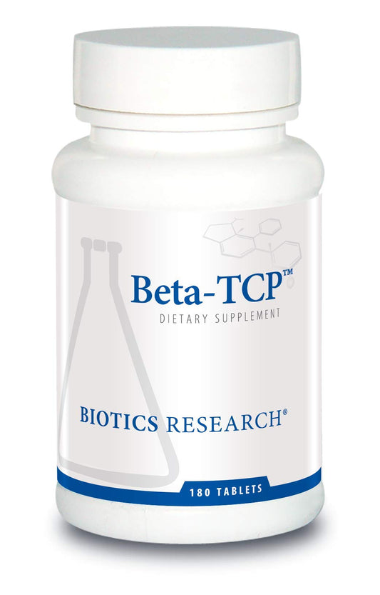 BIOTICS RESEARCH frasco frontal mostrando 180 comprimidos y marca, beneficio claridad informativa
