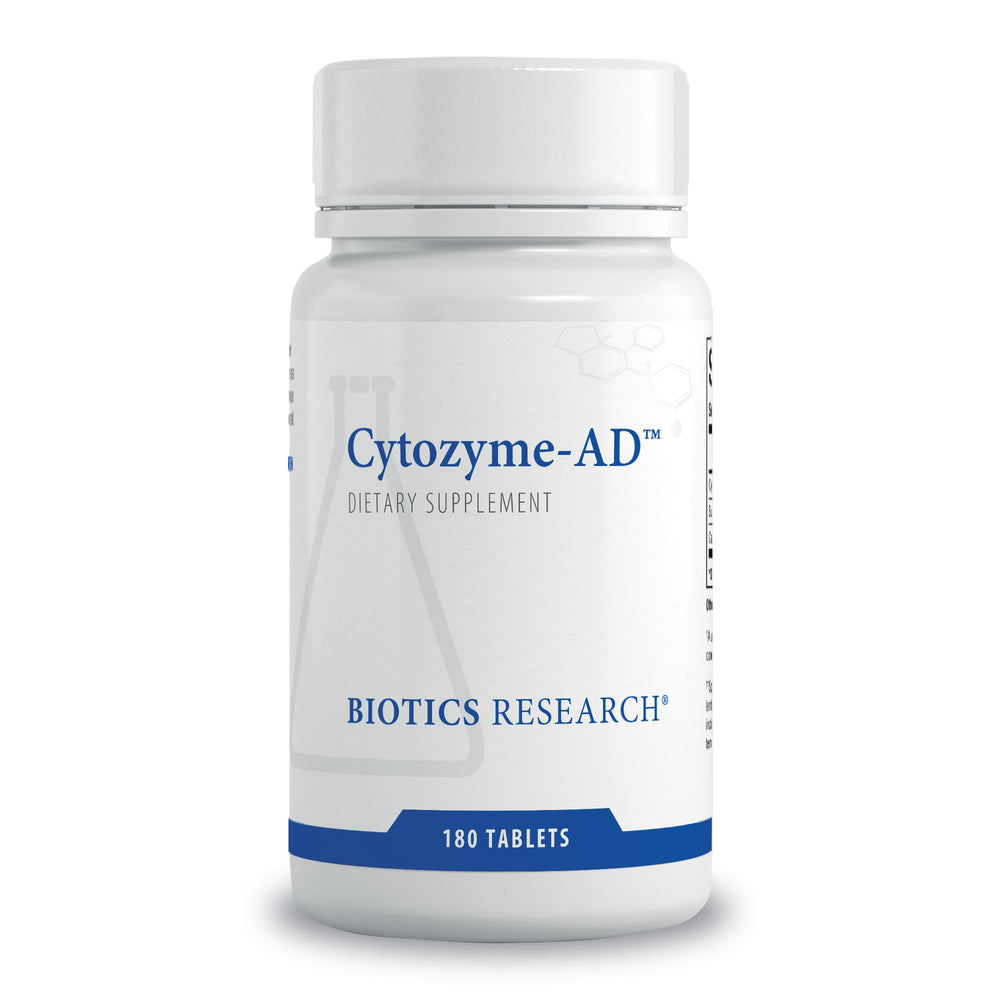 BIOTICS RESEARCH frasco frontal mostrando Cytozyme-AD y duración conveniente