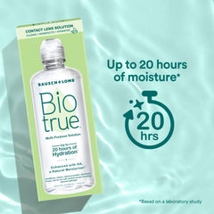 Biotrue gota de solución destacando textura y aporte de humedad