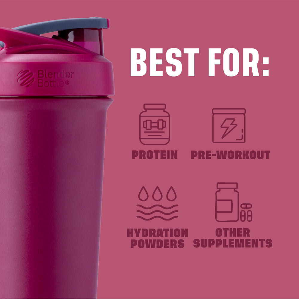 BlenderBottle vista de la base redondeada que mejora la mezcla sin grumos