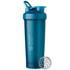 BlenderBottle frente 32 oz Ocean Blue mostrando diseño y capacidad, práctico para bebidas