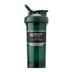 BlenderBottle ProSeries frontal verde mostrando diseño y capacidad, facilita preparar batidos