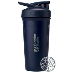 BlenderBottle frontal en navy mostrando su capacidad de 24 oz y diseño elegante