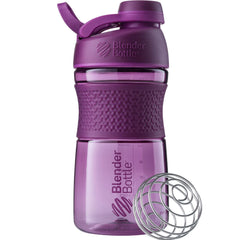 BlenderBottle SportMixer frontal en color plum mostrando diseño y capacidad