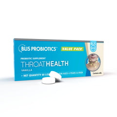 BLIS envase frontal con 60 pastillas mostrando la marca y formato práctico