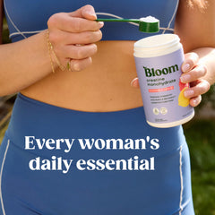 Bloom Nutrition en bolsa de deporte, ideal para rutina de gimnasio