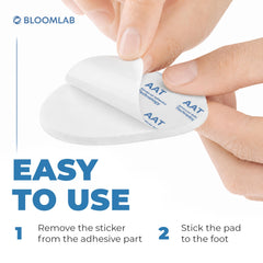 BloomLab almohadilla junto a mano para mostrar su tamaño